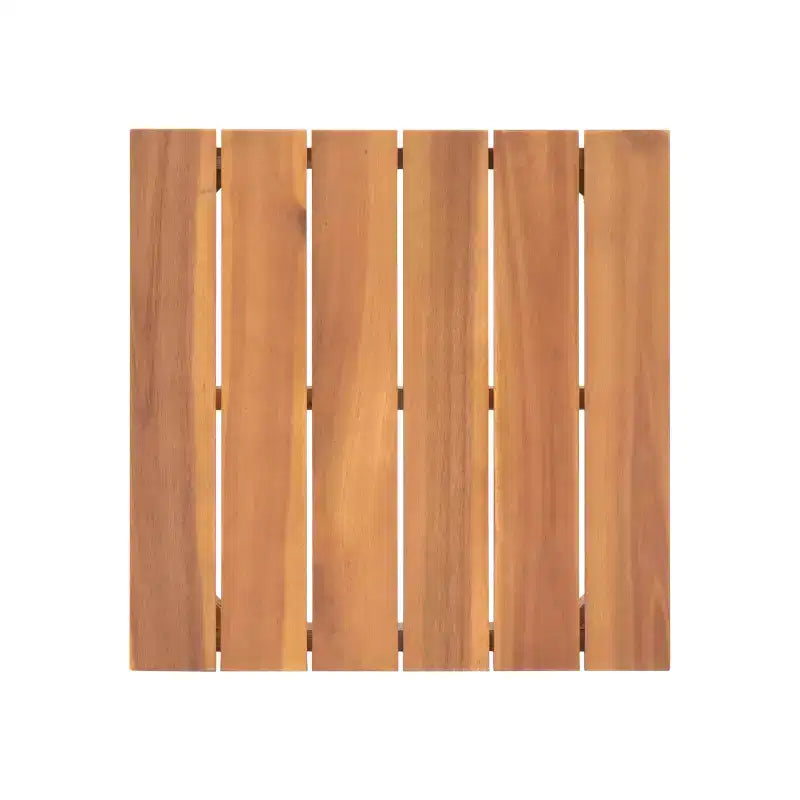 Table d'appoint GDFStudio Cyril carrée à lattes en bois d'acacia
