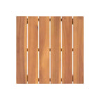 Table d'appoint GDFStudio Cyril carrée à lattes en bois d'acacia