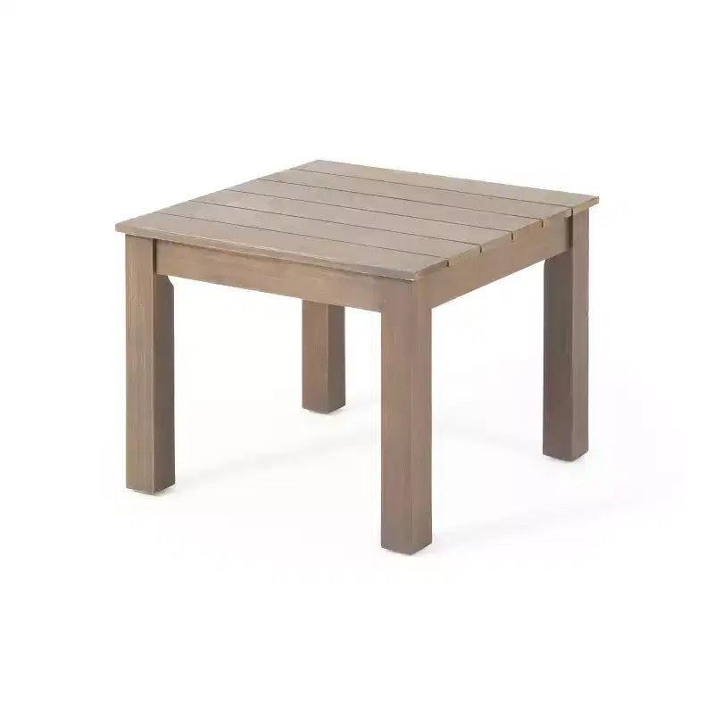 Table d'appoint GDFStudio Cyril carrée à lattes en bois d'acacia