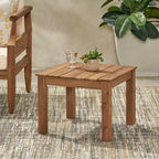 Table d'appoint GDFStudio Cyril carrée à lattes en bois d'acacia