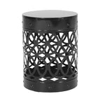 GDFStudio Pellerin Outdoor Round Iron Side Table