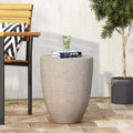 Christopher Knight Home Alcona Outdoor Lightweight Concrete Side Table, Gray