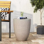 Christopher Knight Home Alcona Outdoor Lightweight Concrete Side Table, Gray