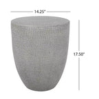 Christopher Knight Home Alcona Table d'appoint d'extérieur légère en béton, Gris