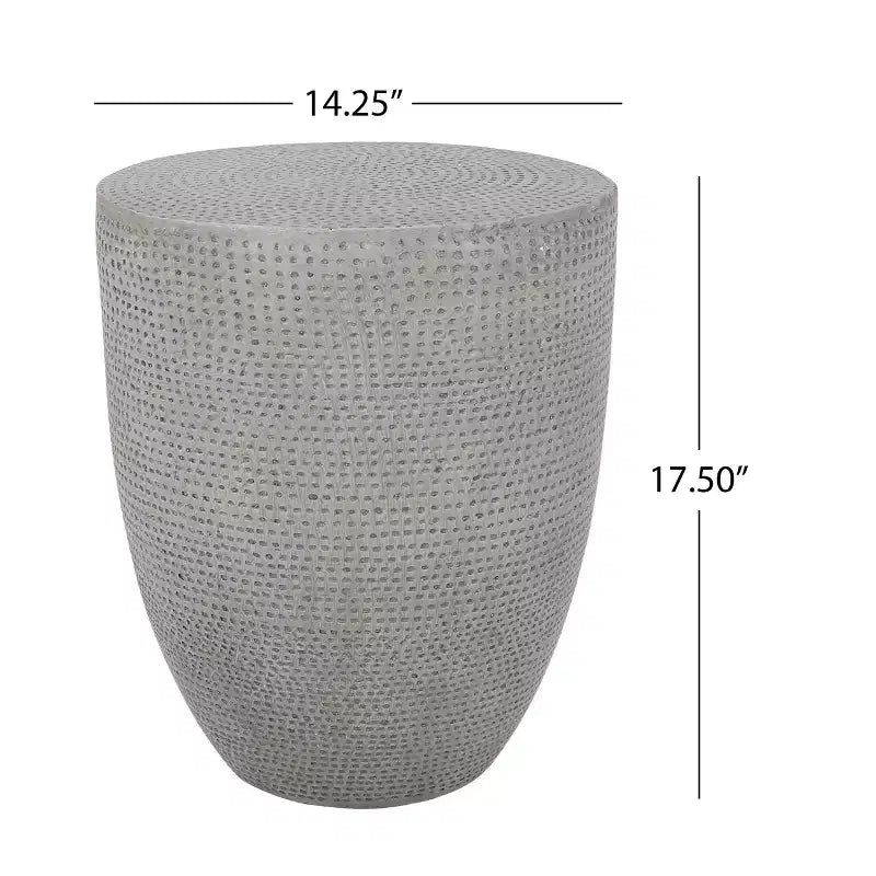Christopher Knight Home Alcona Table d'appoint d'extérieur légère en béton, Gris