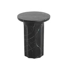 Table d'appoint d'extérieur moderne en béton léger Kennedy par Christopher Knight Home, Noir/Marbre