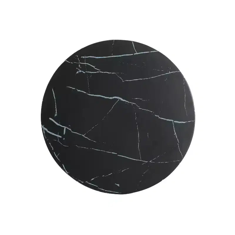 Table d'appoint d'extérieur moderne en béton léger Kennedy par Christopher Knight Home, Noir/Marbre