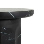 Table d'appoint d'extérieur moderne en béton léger Kennedy par Christopher Knight Home, Noir/Marbre