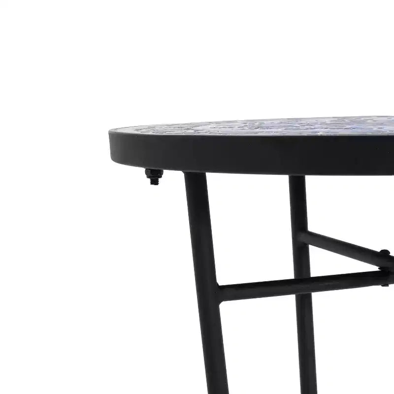 Table d'appoint Christopher Knight Home Ellie en fer et céramique pour terrasse