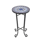 Table d'appoint Christopher Knight Home Ellie en fer et céramique pour terrasse