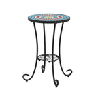 Christopher Knight Home Jaxon Tavolino da giardino con ripiano in ferro e piastrelle di ceramica