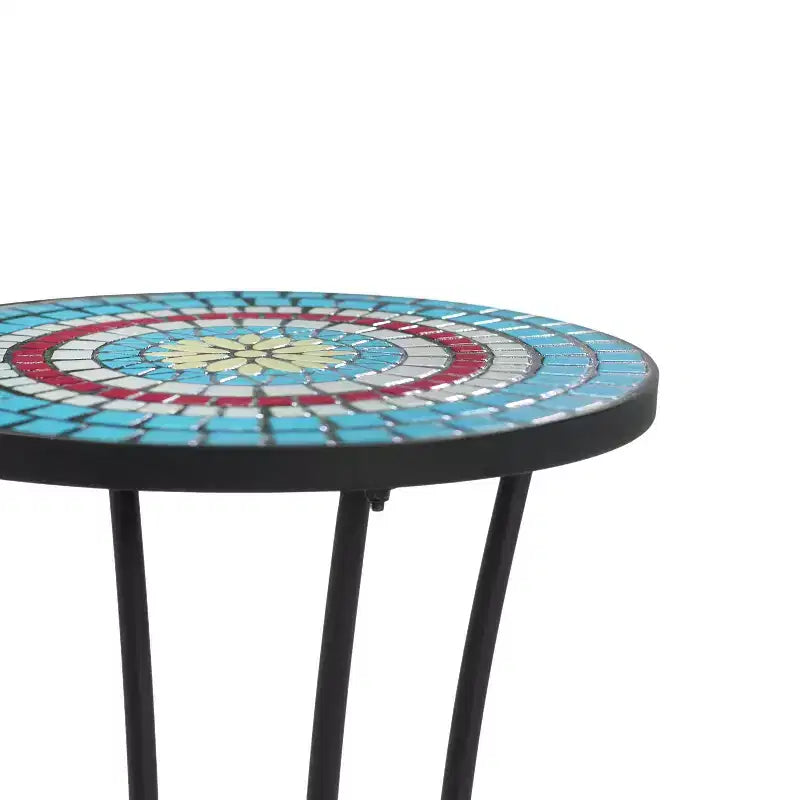 Christopher Knight Home Jaxon Tavolino da giardino con ripiano in ferro e piastrelle di ceramica