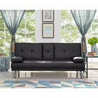 Home Imports Emporium Futon Sofa with Armrest and Cupholders, Cupholders, & Reclining Function, Ideal for Living Rooms