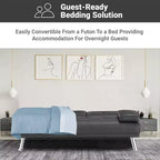 Divano Futon Home Imports Emporium con braccioli e portabicchieri, portabicchieri e funzione reclinabile, ideale per soggiorni