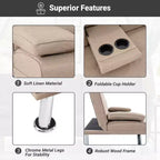 Divano Futon Home Imports Emporium con braccioli e portabicchieri, portabicchieri e funzione reclinabile, ideale per soggiorni