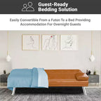 Divano Futon Home Imports Emporium con braccioli e portabicchieri, portabicchieri e funzione reclinabile, ideale per soggiorni