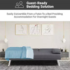 Divano Futon Home Imports Emporium con braccioli e portabicchieri, portabicchieri e funzione reclinabile, ideale per soggiorni