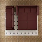 GDFStudio Mary Divano Letto Convertibile King Size Multifunzionale da 93,7" in Similpelle con Dettagli Borchiati