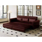 GDFStudio Mary Divano Letto Convertibile King Size Multifunzionale da 93,7" in Similpelle con Dettagli Borchiati