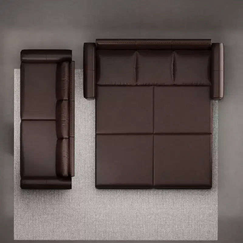 GDFStudio Mary Divano Letto Convertibile King Size Multifunzionale da 93,7" in Similpelle con Dettagli Borchiati