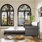 GDFStudio Mary Divano Letto Convertibile King Size Multifunzionale da 93,7" in Similpelle con Dettagli Borchiati