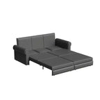GDFStudio Mary Divano Letto Convertibile King Size Multifunzionale da 93,7" in Similpelle con Dettagli Borchiati
