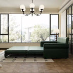 GDFStudio Mary Divano Letto Convertibile King Size Multifunzionale da 93,7" in Similpelle con Dettagli Borchiati