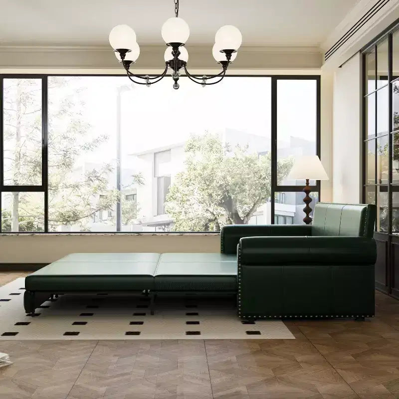 GDFStudio Mary Divano Letto Convertibile King Size Multifunzionale da 93,7" in Similpelle con Dettagli Borchiati