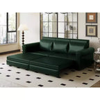 GDFStudio Mary Divano Letto Convertibile King Size Multifunzionale da 93,7" in Similpelle con Dettagli Borchiati
