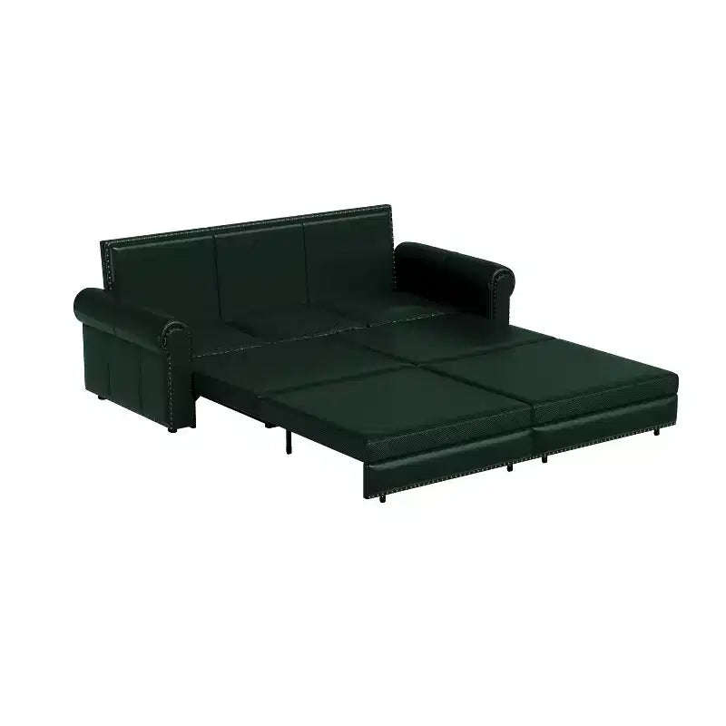 GDFStudio Mary Divano Letto Convertibile King Size Multifunzionale da 93,7" in Similpelle con Dettagli Borchiati