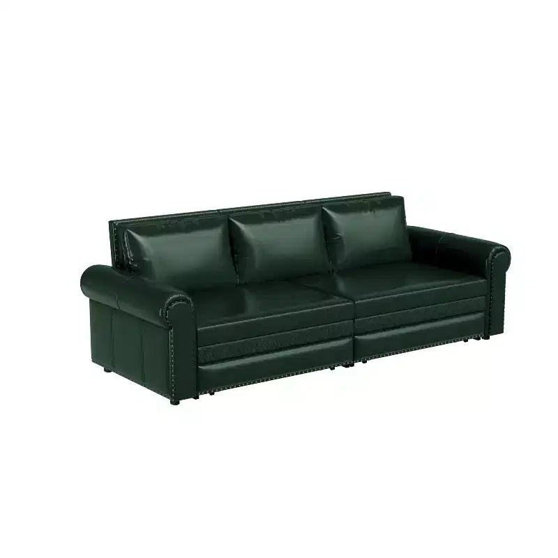 GDFStudio Mary Divano Letto Convertibile King Size Multifunzionale da 93,7" in Similpelle con Dettagli Borchiati