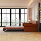 GDFStudio Mary Divano Letto Convertibile King Size Multifunzionale da 93,7" in Similpelle con Dettagli Borchiati