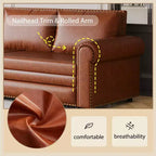 GDFStudio Mary Divano Letto Convertibile King Size Multifunzionale da 93,7" in Similpelle con Dettagli Borchiati