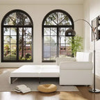 GDFStudio Mary Divano Letto Convertibile King Size Multifunzionale da 93,7" in Similpelle con Dettagli Borchiati