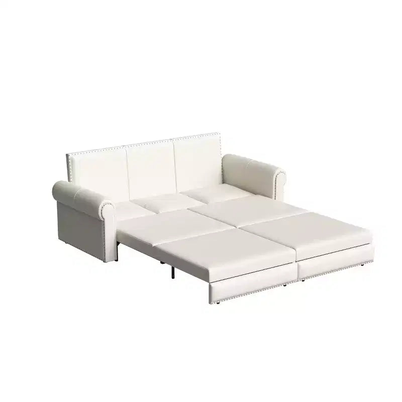 GDFStudio Mary Divano Letto Convertibile King Size Multifunzionale da 93,7" in Similpelle con Dettagli Borchiati