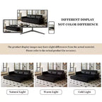GDFStudio Mary Divano Letto Convertibile King Size Multifunzionale da 93,7" in Similpelle con Dettagli Borchiati