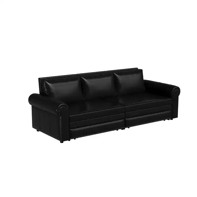 GDFStudio Mary Divano Letto Convertibile King Size Multifunzionale da 93,7" in Similpelle con Dettagli Borchiati