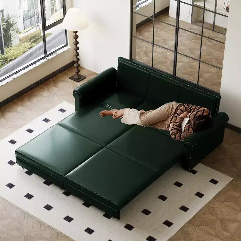 GDFStudio Mary Divano Letto Convertibile King Size Multifunzionale da 93,7" in Similpelle con Dettagli Borchiati