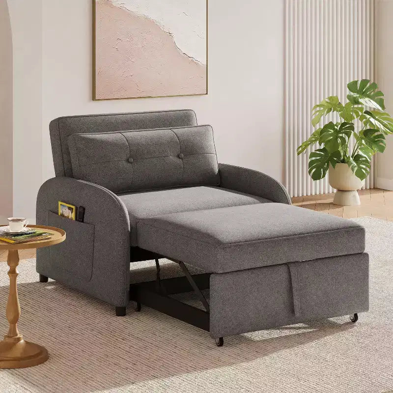 Christopher Knight Home Avalon, Divano Letto Convertibile 3-in-1 con Schienale Regolabile e Tasche Portaoggetti