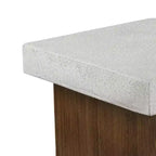 Christopher Knight Home Ashmore Tavolino Quadrato da Esterno in Cemento Leggero, Bianco Antico/Naturale