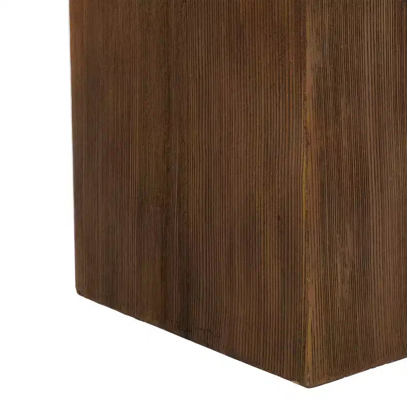 Christopher Knight Home Ashmore Tavolino Quadrato da Esterno in Cemento Leggero, Bianco Antico/Naturale