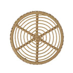 GDFStudio Apulia Table d'appoint ronde en osier et fer, brun clair