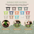 WestinTrends Malibu Tavolo da Pranzo Rotondo da Esterno per Bambini in HDPE, Largo 38 Pollici
