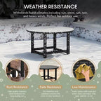 WestinTrends Malibu Tavolo da Pranzo Rotondo da Esterno per Bambini in HDPE, Largo 38 Pollici