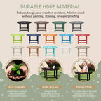 WestinTrends Malibu Tavolo da Pranzo Rotondo da Esterno per Bambini in HDPE, Largo 38 Pollici