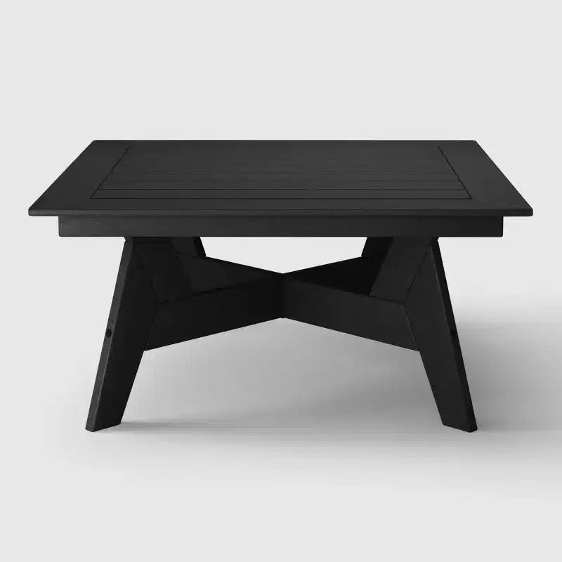 WestinTrends Avalon Modern Low Outdoor Patio Square HDPE Coffee Table
