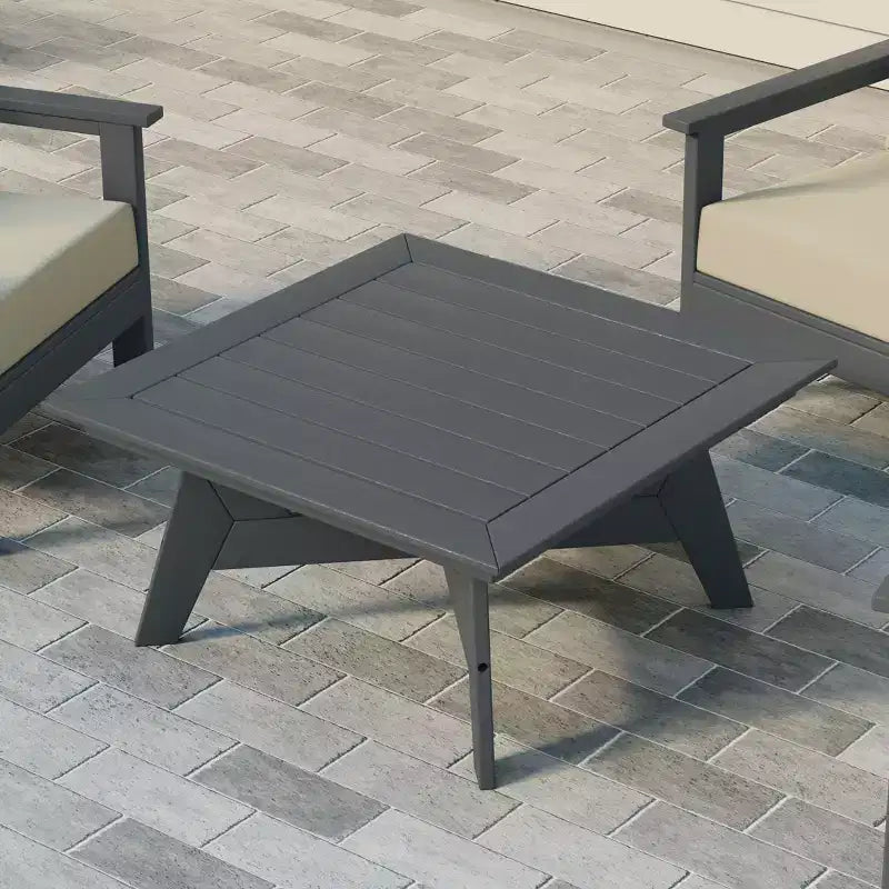WestinTrends Avalon Table basse carrée d'extérieur moderne en PEHD