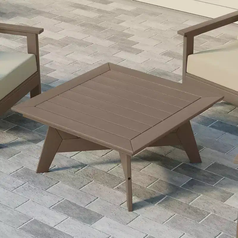 WestinTrends Avalon Table basse carrée d'extérieur moderne en PEHD