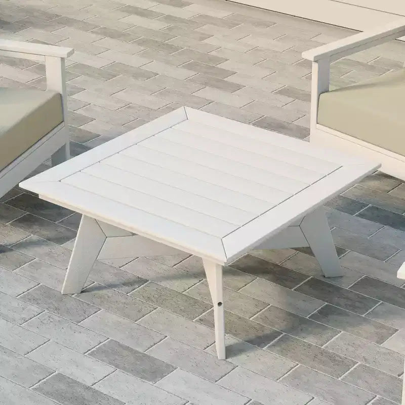 WestinTrends Avalon Table basse carrée d'extérieur moderne en PEHD