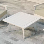 WestinTrends Avalon Table basse carrée d'extérieur moderne en PEHD